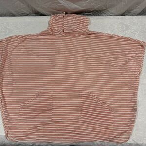 Woman’s swim cover light pink with white stripes no tag xl see measurements